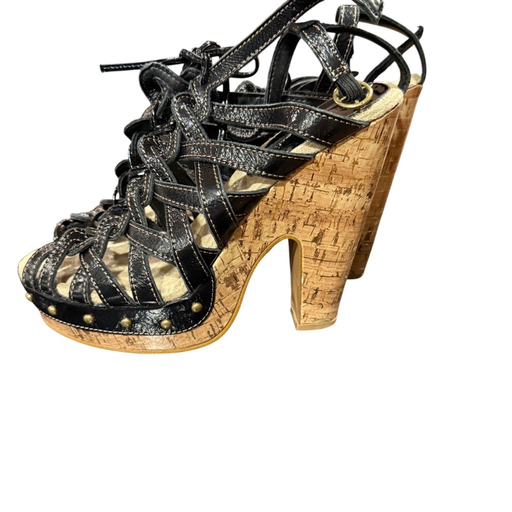 Colin Stuart Platform Cork Sandals - image 3
